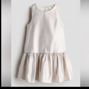 H&M Silver Girls Irresdescent Glitter Dress